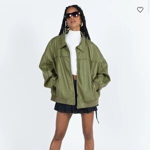 Princess Polly faux leather oversized jacket